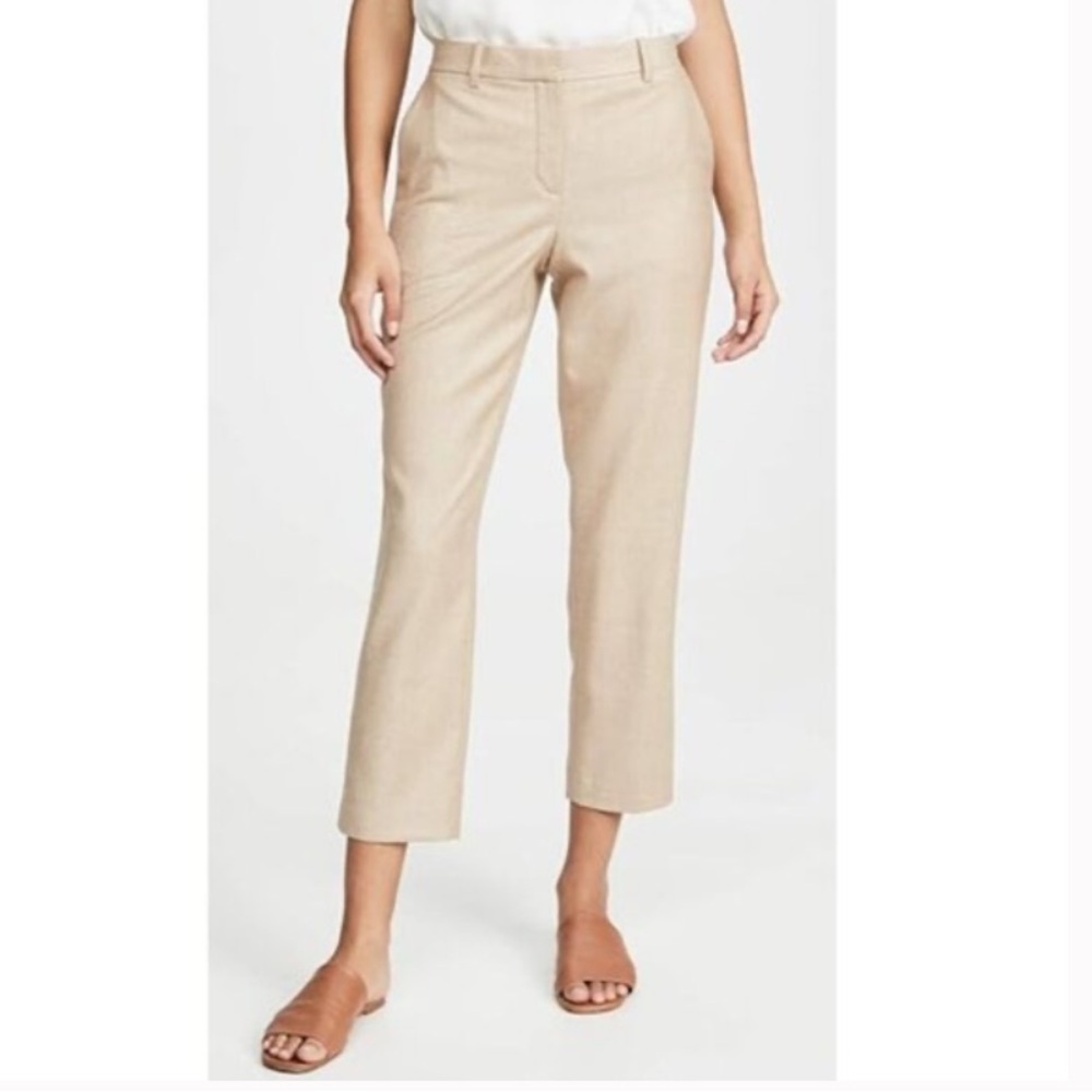 Theory Women's Brown/ tan tailor trouser cropped